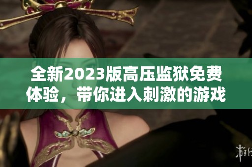 全新2023版高压监狱免费体验，带你进入刺激的游戏世界