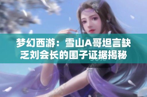 梦幻西游：雪山A哥坦言缺乏刘会长的围子证据揭秘