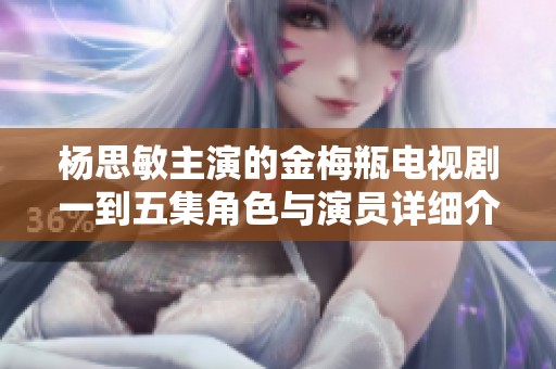 杨思敏主演的金梅瓶电视剧一到五集角色与演员详细介绍