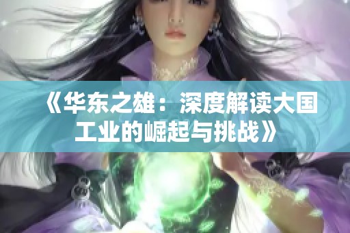 《华东之雄：深度解读大国工业的崛起与挑战》
