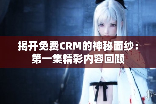 揭开免费CRM的神秘面纱：第一集精彩内容回顾