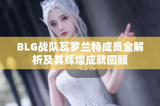 BLG战队瓦罗兰特成员全解析及其辉煌成就回顾