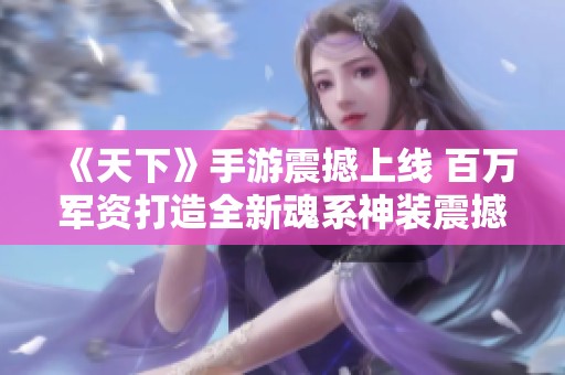 《天下》手游震撼上线 百万军资打造全新魂系神装震撼登场