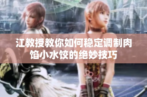 江教授教你如何稳定调制肉馅小水饺的绝妙技巧