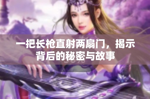 一把长枪直射两扇门，揭示背后的秘密与故事
