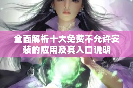 全面解析十大免费不允许安装的应用及其入口说明