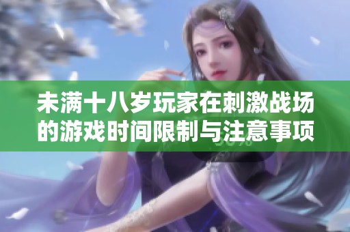 未满十八岁玩家在刺激战场的游戏时间限制与注意事项