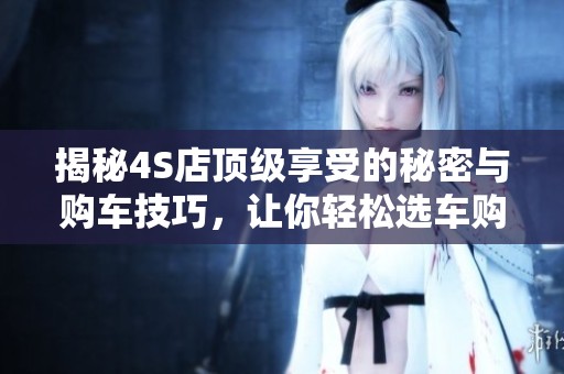 揭秘4S店顶级享受的秘密与购车技巧，让你轻松选车购车