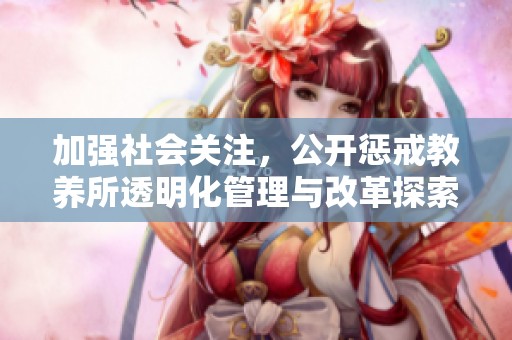 加强社会关注，公开惩戒教养所透明化管理与改革探索