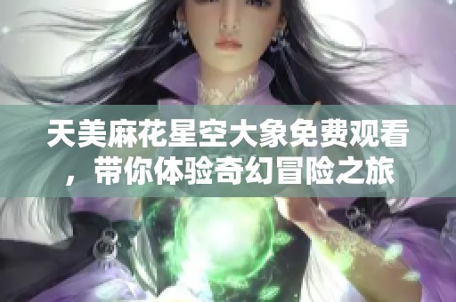 天美麻花星空大象免费观看，带你体验奇幻冒险之旅