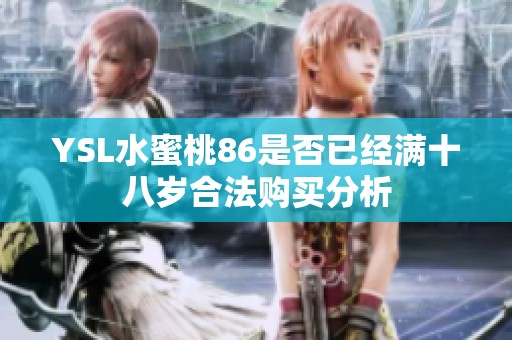 YSL水蜜桃86是否已经满十八岁合法购买分析