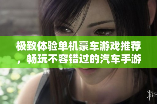 极致体验单机豪车游戏推荐，畅玩不容错过的汽车手游合集