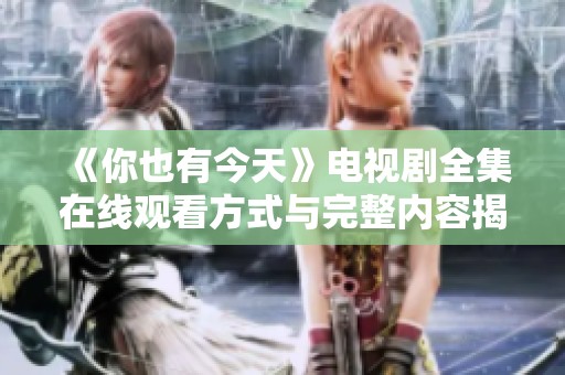 《你也有今天》电视剧全集在线观看方式与完整内容揭秘