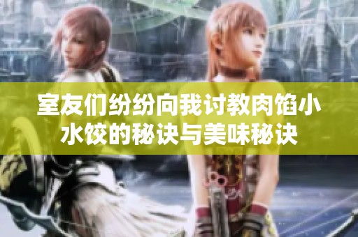 室友们纷纷向我讨教肉馅小水饺的秘诀与美味秘诀