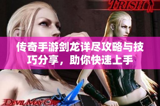 传奇手游剑龙详尽攻略与技巧分享，助你快速上手