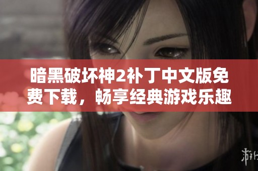 暗黑破坏神2补丁中文版免费下载，畅享经典游戏乐趣