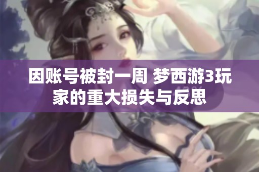 因账号被封一周 梦西游3玩家的重大损失与反思