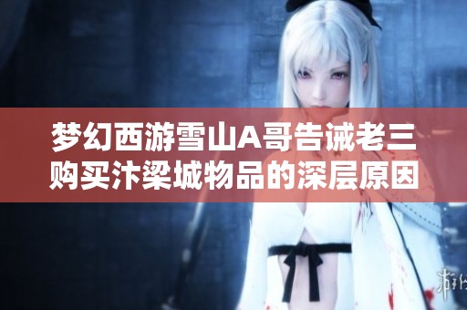 梦幻西游雪山A哥告诫老三购买汴梁城物品的深层原因