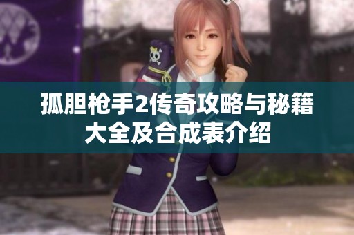 孤胆枪手2传奇攻略与秘籍大全及合成表介绍