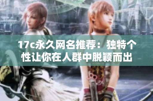 17c永久网名推荐：独特个性让你在人群中脱颖而出