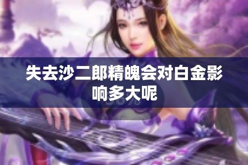 失去沙二郎精魄会对白金影响多大呢