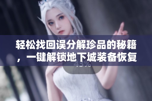 轻松找回误分解珍品的秘籍，一键解锁地下城装备恢复方法！