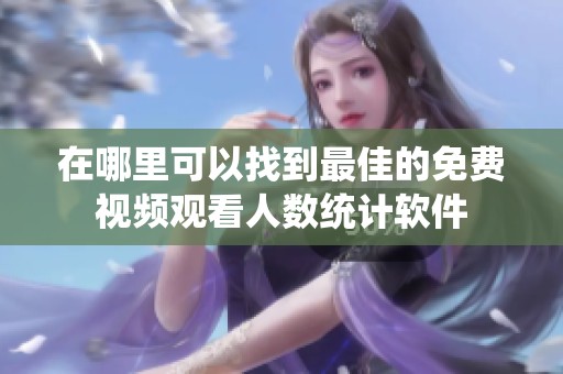 在哪里可以找到最佳的免费视频观看人数统计软件