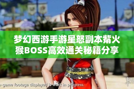 梦幻西游手游星怒副本觜火猴BOSS高效通关秘籍分享