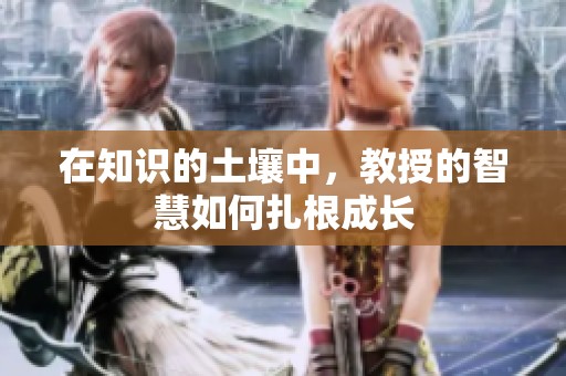 在知识的土壤中，教授的智慧如何扎根成长