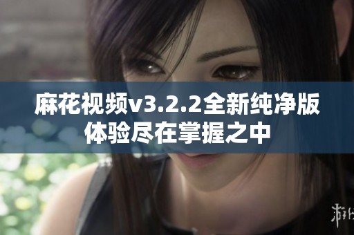 麻花视频v3.2.2全新纯净版体验尽在掌握之中